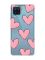 Прозорий чохол на Samsung A12 4G Сердечка рожеві (принт 78)