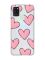 Прозорий чохол на Samsung Galaxy A21s Сердечка рожеві (принт 78)