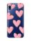 Прозорий чохол на Samsung Galaxy A10 (2019) A105 Сердечка рожеві (принт 78)