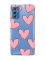 Прозорий чохол на Samsung Galaxy M52 Сердечка рожеві (принт 78)