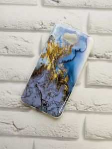 Силіконовий мармуровий чохол Huawei Y5 2017 Блакитний