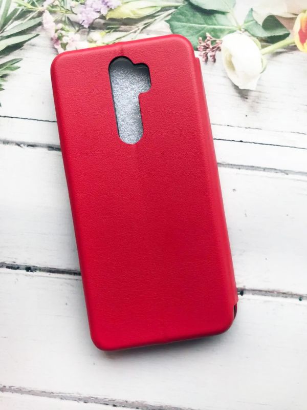 Чохол-книжка з малюнком для Xiaomi Redmi Note 8 Pro Червоний; Лавандовий віночок (принт 19)