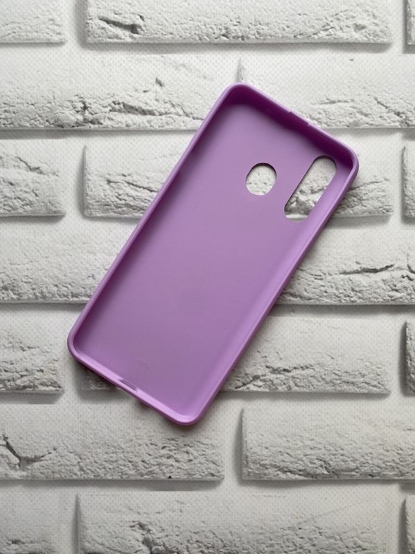 Силіконовий матовий чохол для Samsung A8s Фіолетовий