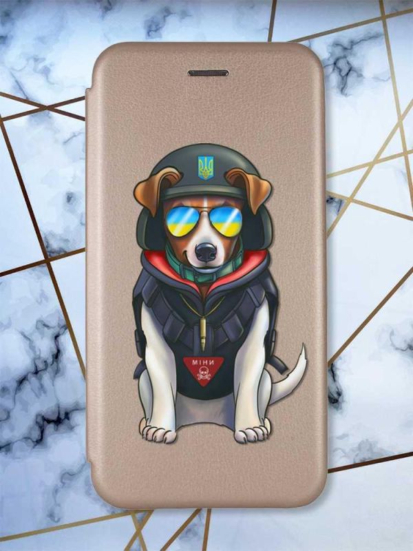 Чохол-книжка з малюнком для Samsung Galaxy А31 Золотистий; Патрон (патріотичний принт 4)