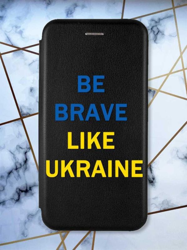 Чохол-книжка з малюнком для Samsung Galaxy A52 (A525) Чорний; Сміливість (патріотичний принт 5)