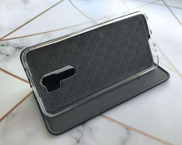 Чохол-книжка з малюнком для Xiaomi Redmi 9 Чорний :: Дівчина з паспортом (патріотичний принт 12)