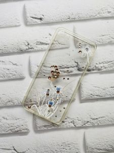 Силіконовий прозорий чохол з камінням Meizu U10 Іриси