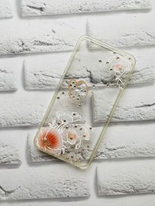 Силіконовий прозорий чохол з камінням Meizu U10 Маки