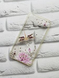 Силіконовий прозорий чохол з камінням Meizu U10 Лотос