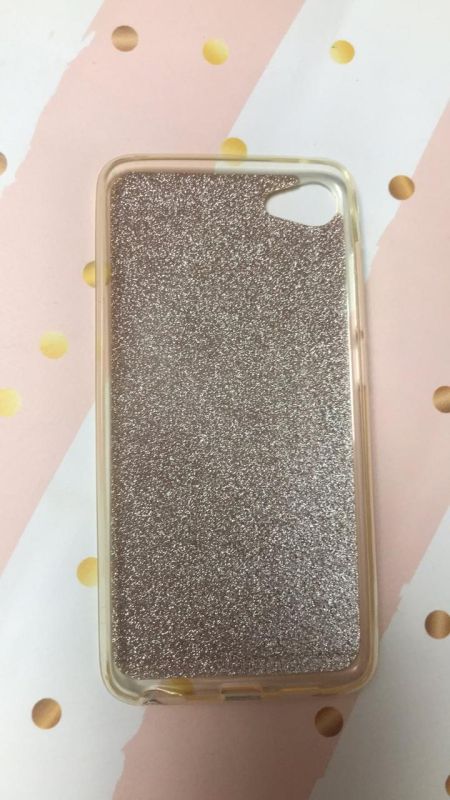 Силіконовий чохол з блискучою вставкою Meizu U10 Золотий