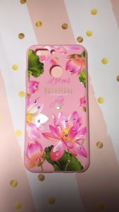 Силіконовий чохол з малюнком та камінням для Huawei Nova 2 Лотос