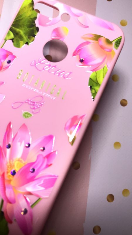 Силіконовий чохол з малюнком та камінням для Huawei Nova 2 Лотос