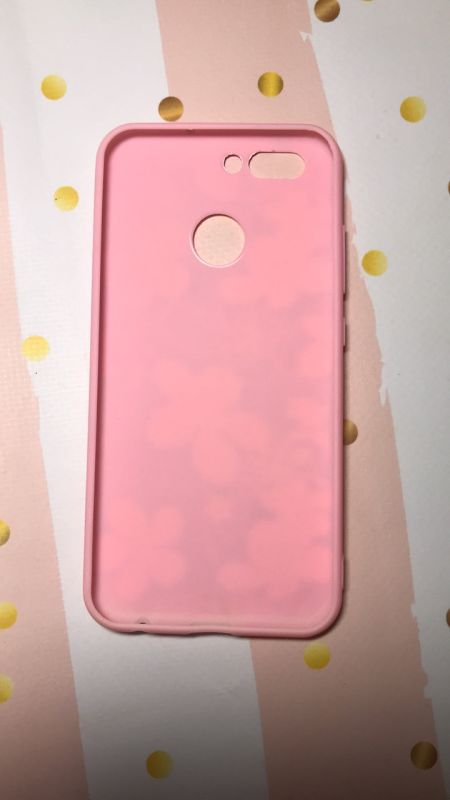 Силіконовий чохол з малюнком та камінням для Huawei Nova 2 Рожеві і жовті квіти