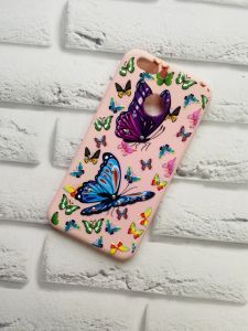 Силіконовий чохол з малюнком та камінням для Huawei Nova 2 Метелики