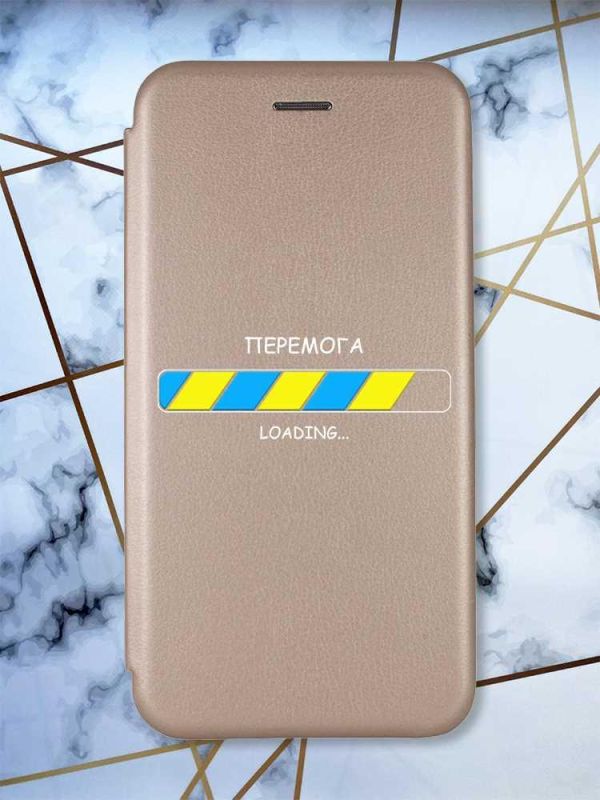 Чохол-книжка з малюнком для Samsung Galaxy A52 Золотий; Перемога Завантаження (принт 880)