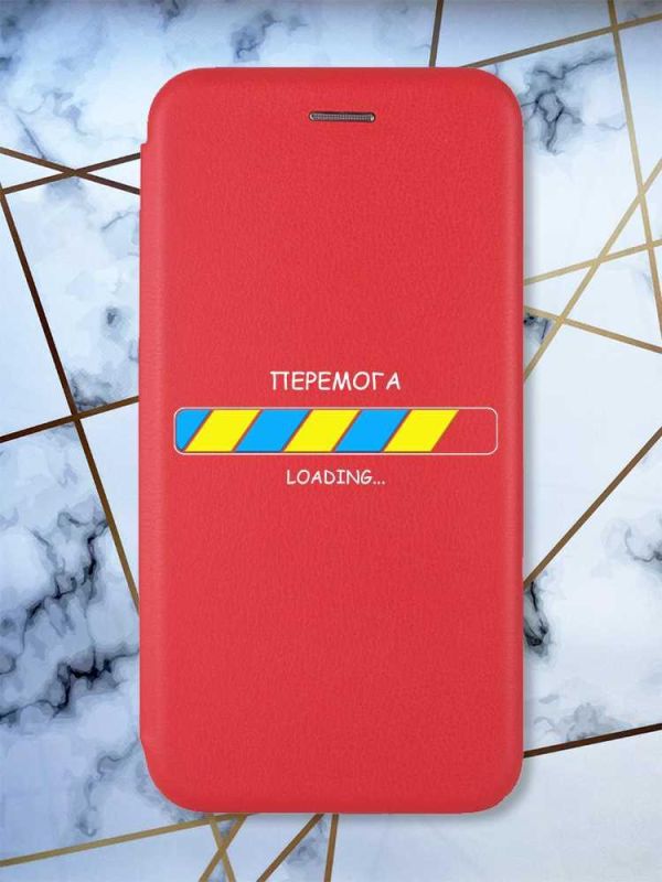 Чохол-книжка з малюнком для Xiaomi Redmi Note 8 Pro Червоний; Перемога Завантаження (принт 880)