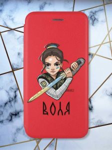 Чохол-книжка з малюнком для Samsung Galaxy A31 Червоний; Українська захисниця (принт 169)