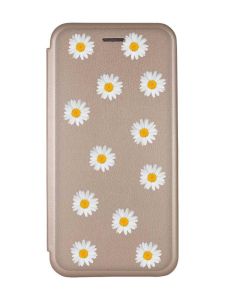 Чохол-книжка з малюнком для Samsung Galaxy A03/A035 Золотий; Фон ромашки (принт 41)