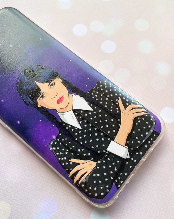 Чохол на iPhone XS Max Дівчина з косичками. Венздей (принт 208)
