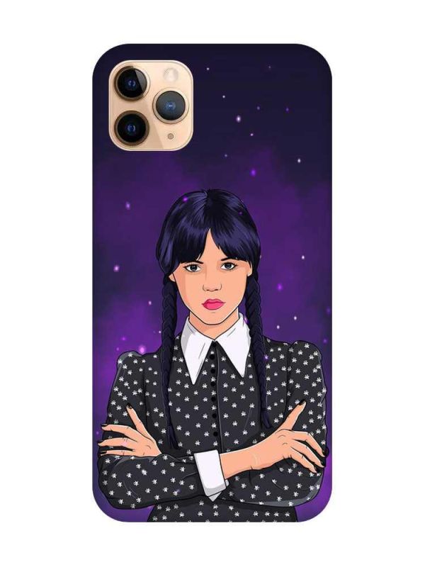 Чохол на iPhone 11 Pro Max (6,5) Дівчина з косичками. Венздей (принт 208)