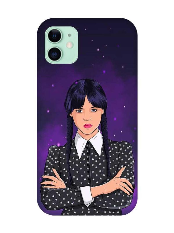 Чохол на Apple iPhone 11 (6,1) Дівчина з косичками. Венздей (принт 208)