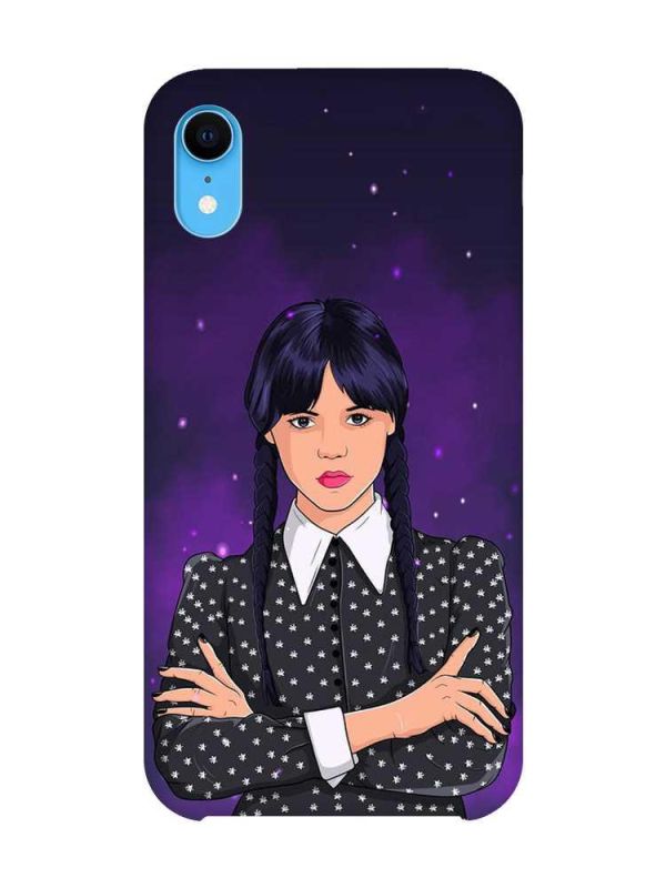 Чохол на iPhone XR Дівчина з косичками. Венздей (принт 208)