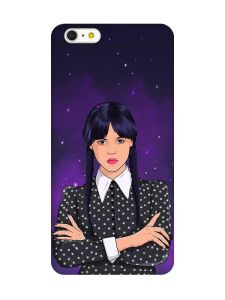 Чохол на iPhone 6+/6 Plus Дівчина з косичками. Венздей (принт 208)