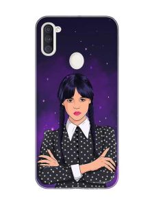 Чохол на Samsung Galaxy A11 Дівчина з косичками. Венздей (принт 208)