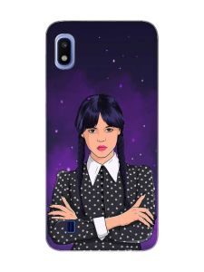 Чохол на Samsung Galaxy A10 (2019) A105 Дівчина з косичками. Венздей (принт 208)