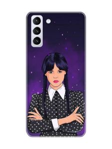 Чохол для Samsung Galaxy S21 (G991) Дівчина з косичками. Венздей (принт 208)