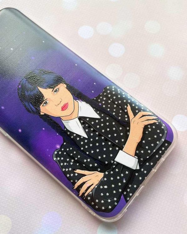 Чохол для Samsung Galaxy A02s Дівчина з косичками. Венздей (принт 208)