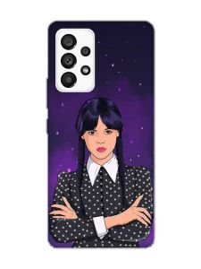 Чохол на Samsung Galaxy A53  Дівчина з косичками. Венздей (принт 208)