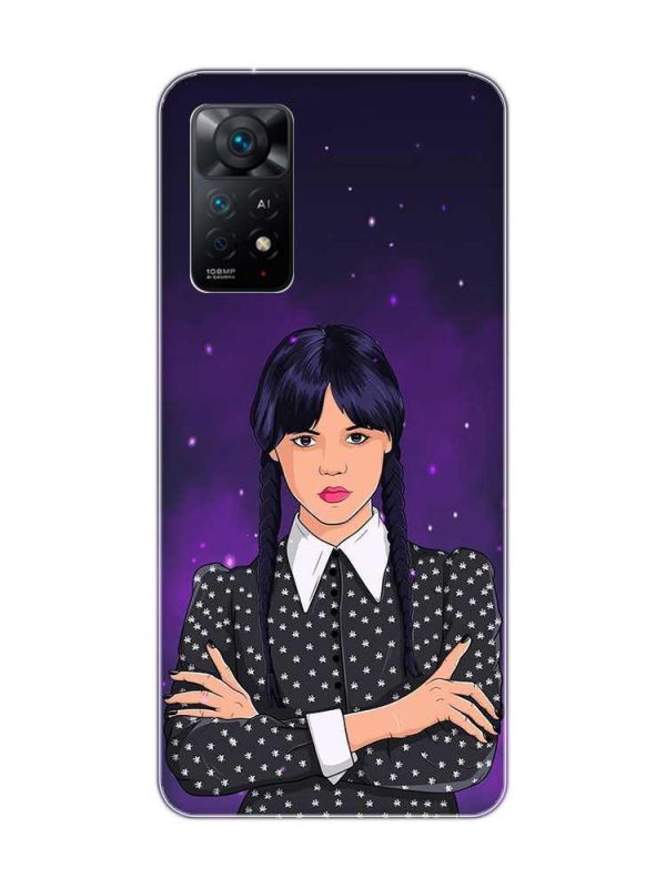 Чохол на Xiaomi Redmi Note 11 Pro Дівчина з косичками. Венздей (принт 208)