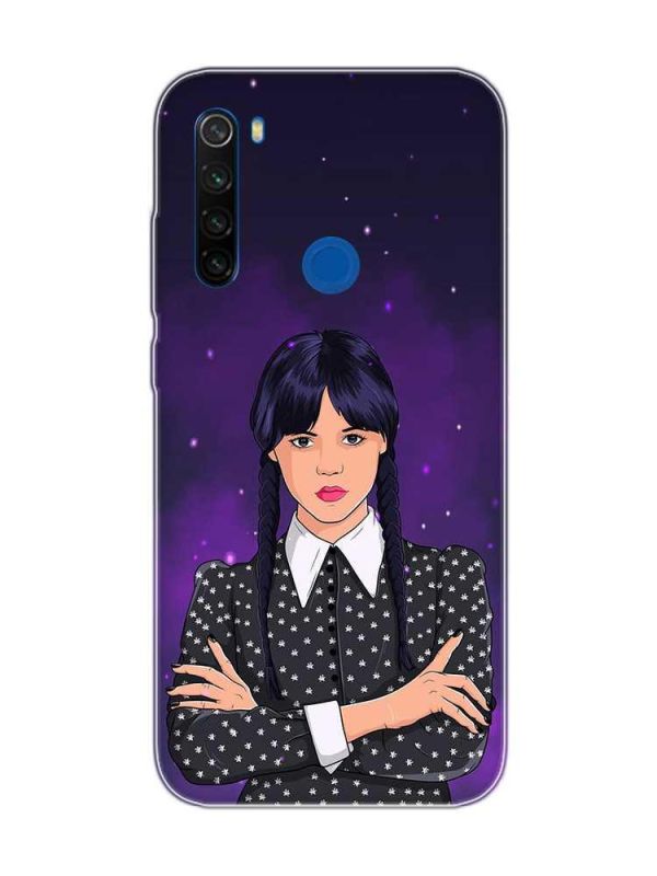 Чохол на Xiaomi Redmi Note 8T Дівчина з косичками. Венздей (принт 208)