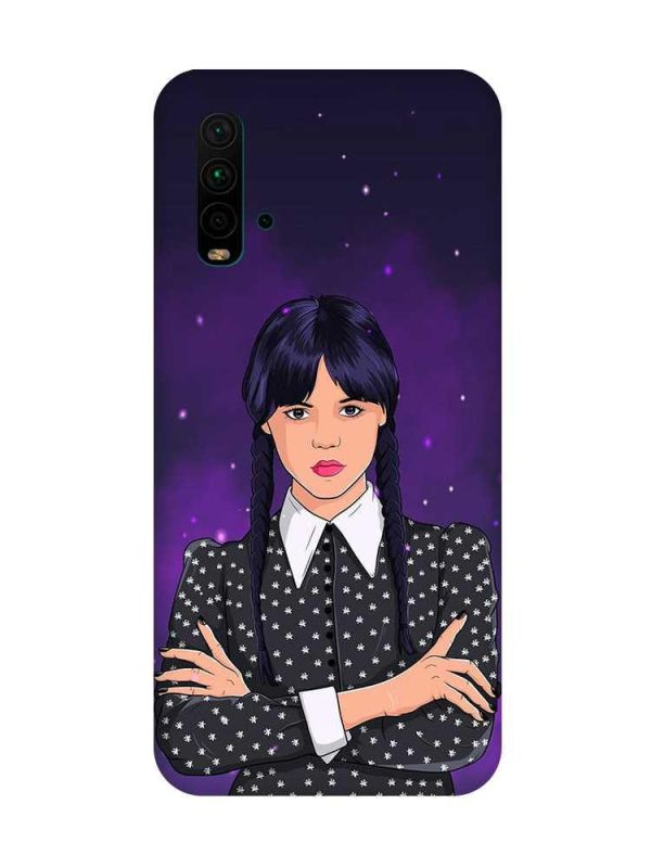 Чохол на Xiaomi Redmi 9T  Дівчина з косичками. Венздей (принт 208)