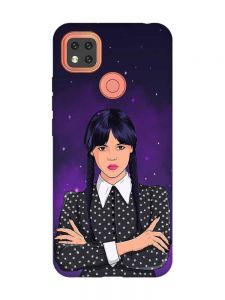 Чохол для Xiaomi Redmi 9C Дівчина з косичками. Венздей (принт 208)