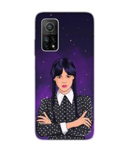 Чохол на Xiaomi Mi 10T / Mi 10T Pro Дівчина з косичками. Венздей (принт 208)