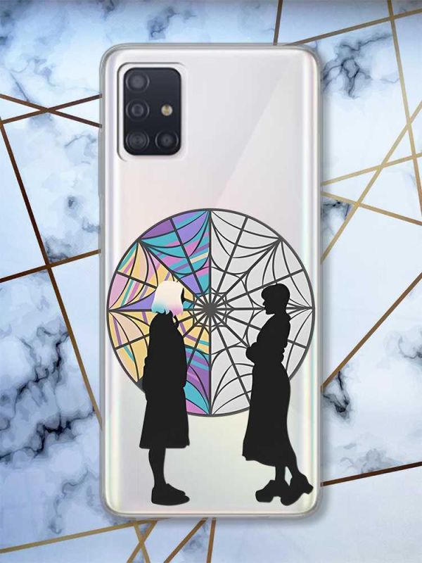 Прозорий чохол на Samsung Galaxy A71/A715 Силуети. Венздей (принт 210)