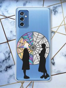 Прозорий чохол на Samsung Galaxy M52 Силуети. Венздей (принт 210)
