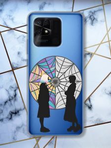 Прозорий чохол на Xiaomi Redmi 10C Силуети. Венздей (принт 210)