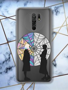 Прозорий чохол на Xiaomi Redmi 9 Силуети. Венздей (принт 210)
