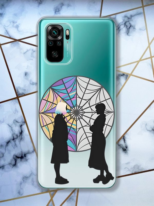 Прозорий чохол на Xiaomi Redmi Note 10 / Note 10s  Силуети. Венздей (принт 210)