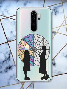 Прозорий чохол на Xiaomi Redmi Note 8 Pro Силуети. Венздей (принт 210)