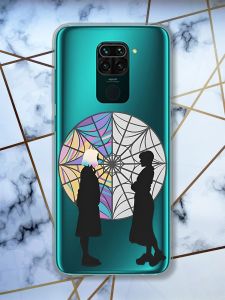 Прозорий чохол на Xiaomi Redmi Note 9 Силуети. Венздей (принт 210)