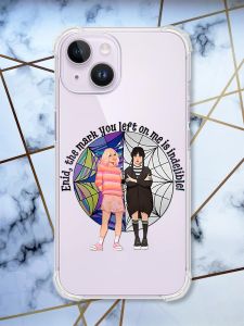 Чохол із потовщеними кутами на iPhone 14 Дівчата з Венздей (принт 211)