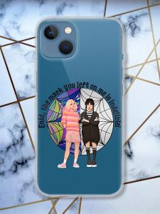 Прозорий чохол на Apple iPhone 13 Дівчата з Венздей (принт 211)