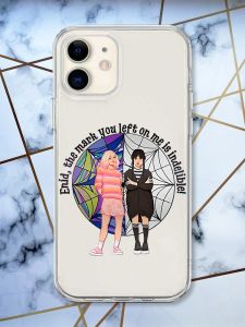 Прозорий чохол на iPhone 12 mini Дівчата з Венздей (принт 211)