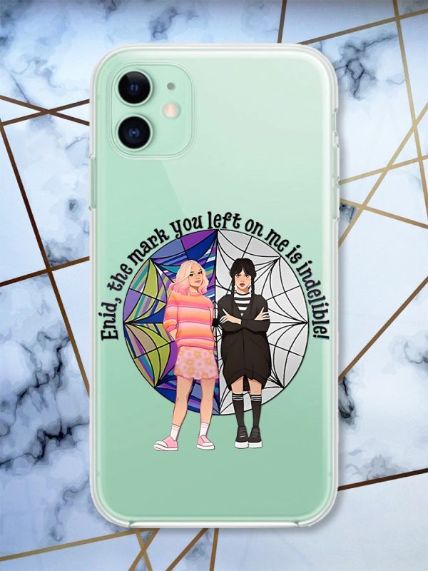 Прозорий чохол на Apple iPhone 11 (6,1) Дівчата з Венздей (принт 211)