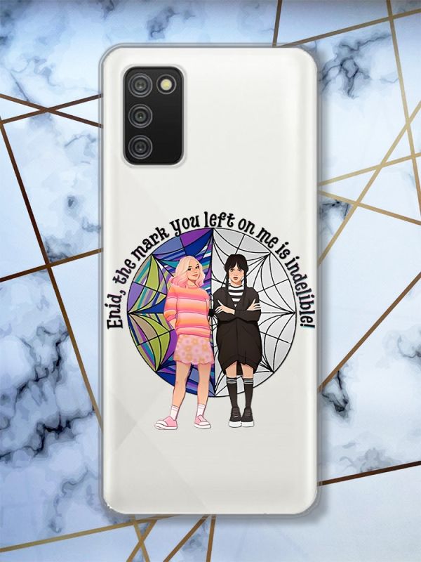 Прозорий чохол для Samsung Galaxy A02s Дівчата з Венздей (принт 211)