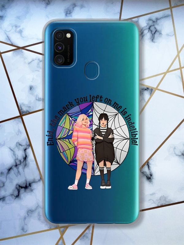 Прозорий чохол на Samsung Galaxy M30s/М21  Дівчата з Венздей (принт 211)